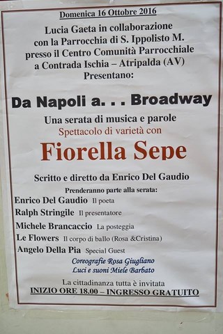 Locandina Spettacolo Da Napoli a Broadway