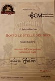Modello di Attestato di partecipazione Primo  salotto poetico "Sotto le Stelle del Sud" 2014